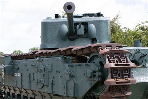 The old British WW2 Churchill tank Stock Photo | Adobe Stock