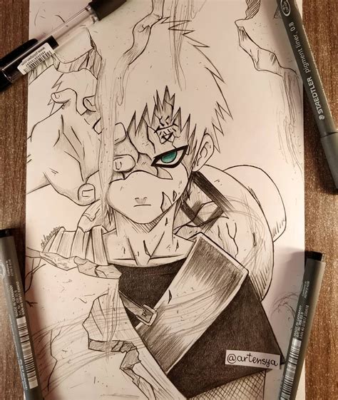 Intenso Aprendizaje paraguas gaara dibujo a lapiz Fértil Maravilla Ártico