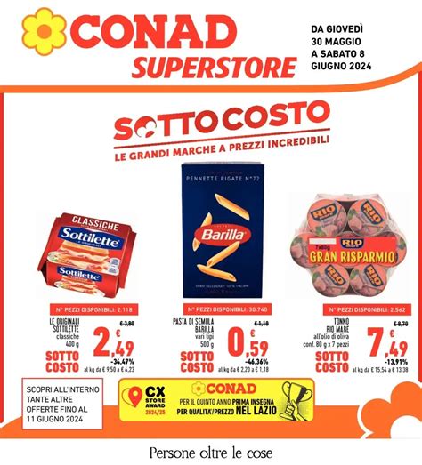 Volantino Conad Superstore Sottocosto Fino Al 8 06 Dal 30 05 2024