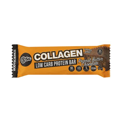 Buy Bsc Bodyscience Collagen Low Carb Protein Bar Peanut Butter