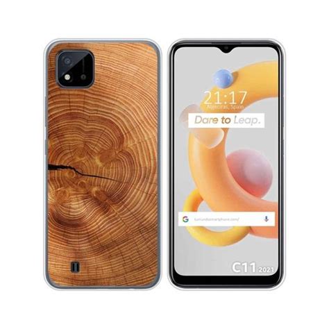 Funda Silicona Para Realme C11 2021 Diseño Madera 04 Dibujos con