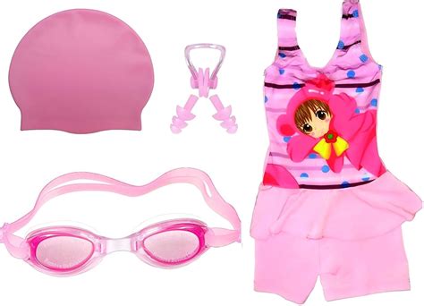 Buy Golden Girl Girls Swimming Kit With Swimming Costume Swimming