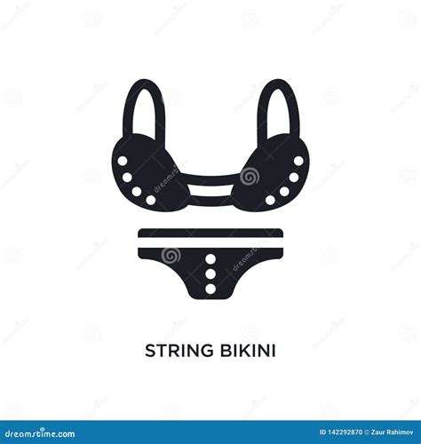 String Bikini Isolated Icon Simple Element Illustration From Woman