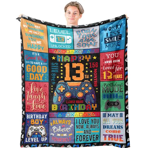 Buy 13 Year Old Boy Gifts Blanket 60"x50", Coolest Gifts for 13 Year