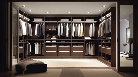 Walk In Closet In Brown Background Bedroom Closet Designs Picture