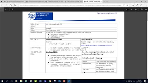 Gr12 T1 W2 Life Sciences Wced Eportal