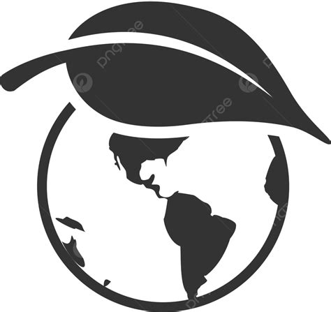 Bw Icon Globe Leaf Single Protect Earth Vector Single Protect Earth