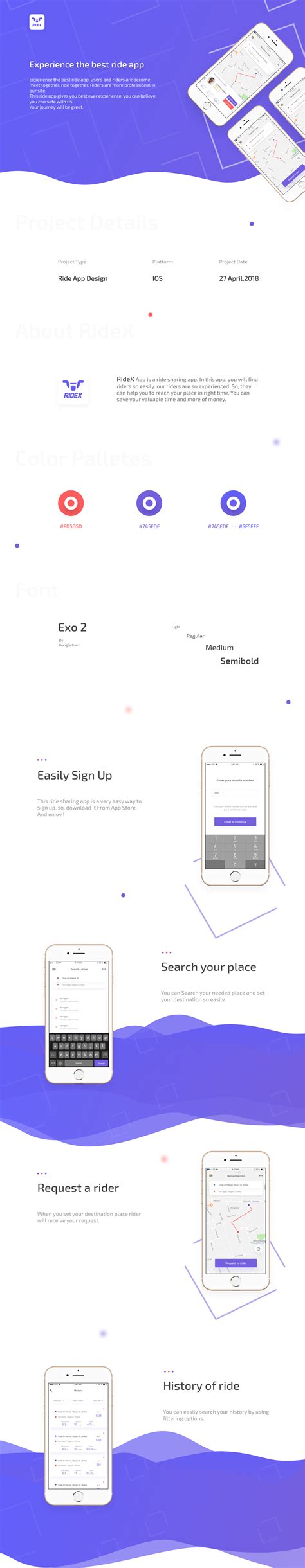 Ridex The Ride Sharing App Behance