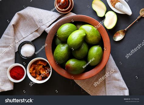 Homemade Raw Green Mango Pickle Preparation Stock Photo 1737700298 ...