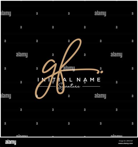 Letter Gf Signature Logo Template Vector Stock Vector Image Art Alamy