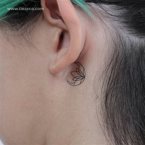 Lotus Flower Crescent Moon Temporary Tattoo - Set of 3 – Tatteco