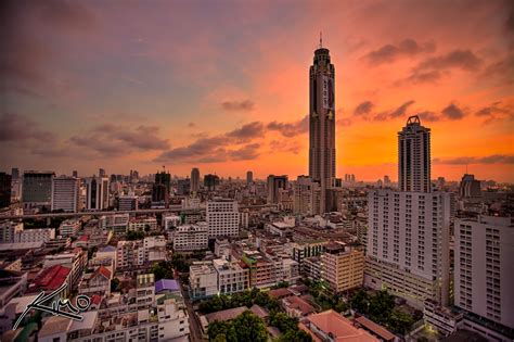 Sunrise Over Bangkok’s Baiyoke Sky Hotel