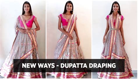 NEW Ways Of Draping A Dupatta On Lehenga How To Wear Dupatta