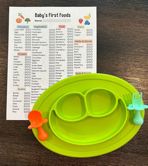 Babys First Foods Tracker Printable Checklist Baby Food Diary Baby