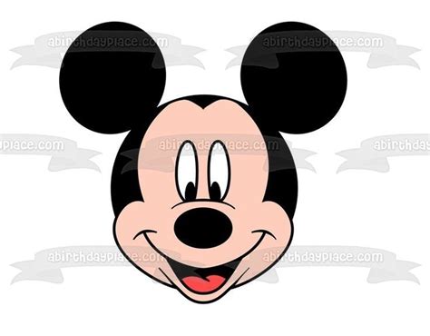 Disney Mickey Mouse Face Edible Cake Topper Image ABPID15339 | Edible ...