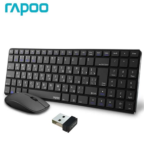 Rapoo 9300m Multi Modo Bluetooth Teclado Sem Fio Russo Silencioso Ultra