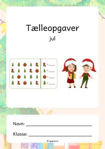 Tælleopgaver jul matematik 0 1 klasse Leg og Lektie