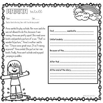 Retell A Story Worksheets