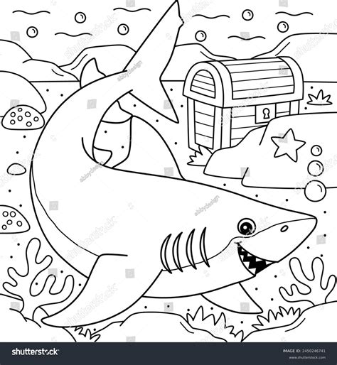 2,821 Shark Coloring Page Stock Vectors and Vector Art | Shutterstock