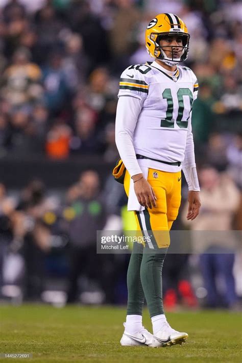 Jordan Love Of The Green Bay Packers Looks On Against The Green