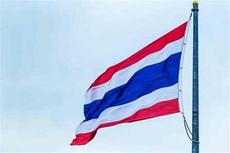 Premium Photo Low Angle View Of Thai Flag Against Clear Sky