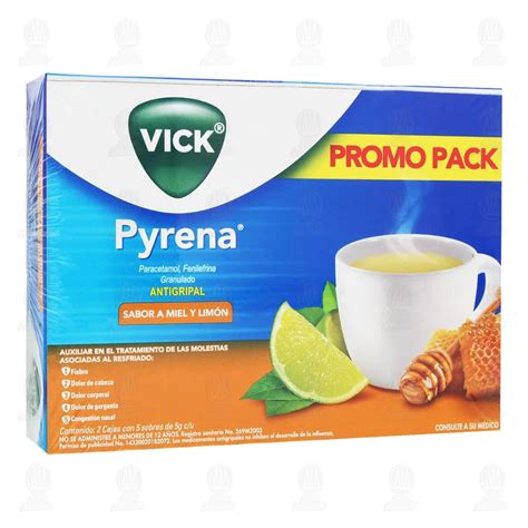 Vick Pyrena Antigripal Sabor Miel Y Limón 10 Sobres