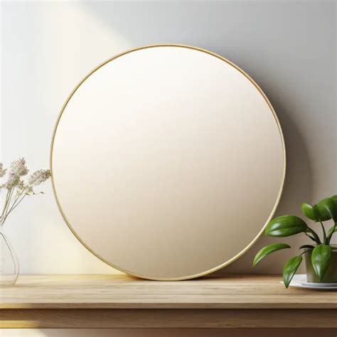 Barnyard Designs 30 Gold Framed Round Mirror Elegant Bathroom Vanity