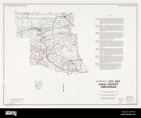 General Soil Map Pike County Arkansas Stock Photo Alamy