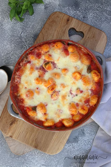 Gnocchi Tomaten Mozzarella Auflauf Ninamanie