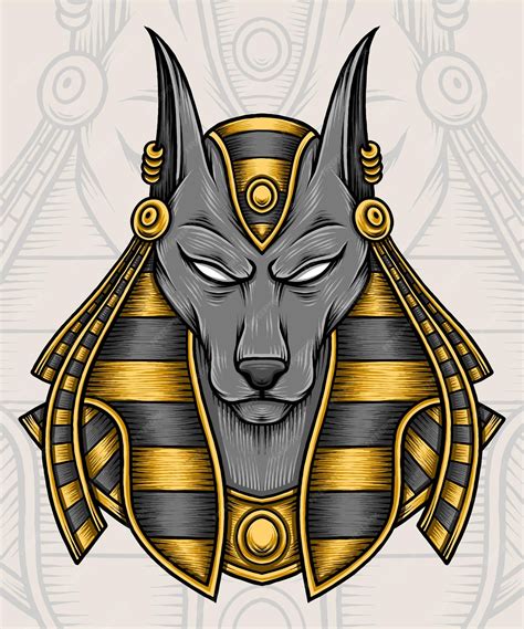 Ilustración de anubis egipcio | Vector Premium
