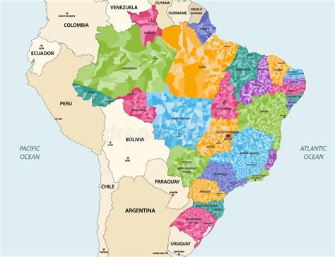 Mapa Do Brasil E Paises Vizinhos - 6