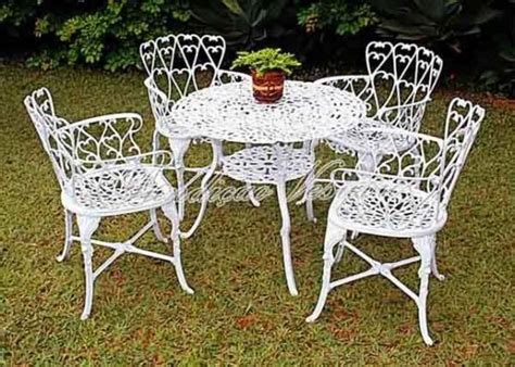 Conjunto De Mesa Cadeiras De Ferro Fundido Para Jardim Cor