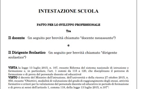 Neoassunti 2023 24 MODELLO Di Patto Per Lo Sviluppo Professionale Che