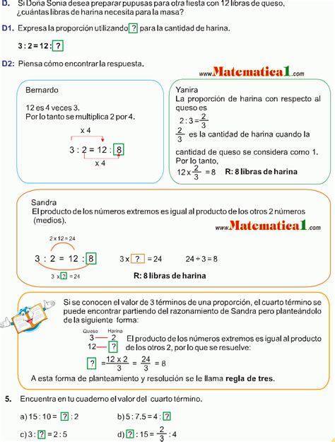 Razones Y Proporciones GeomÉtricas Ejemplos Resueltos Pdf