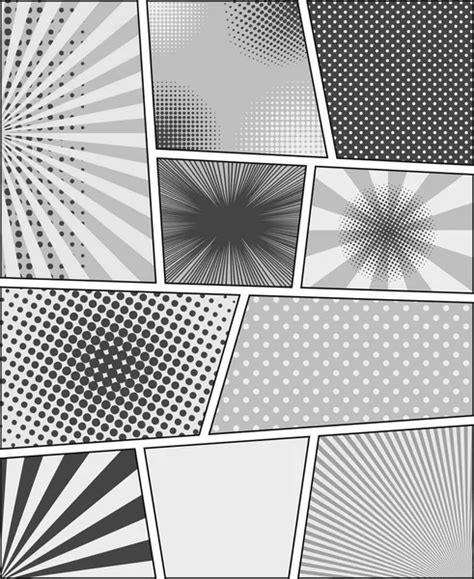 Monochrome Comic Template Stock Vector By ©