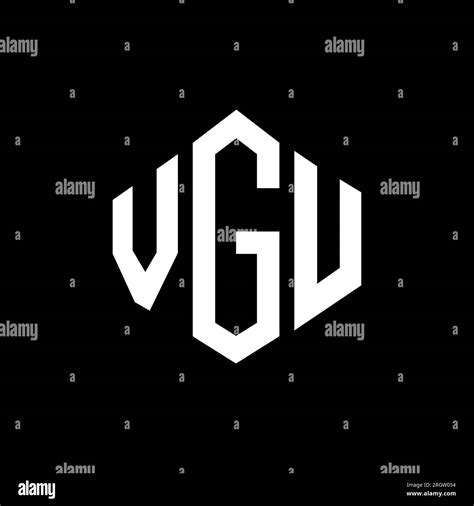 VGU letter logo design with polygon shape. VGU polygon and cube shape ...