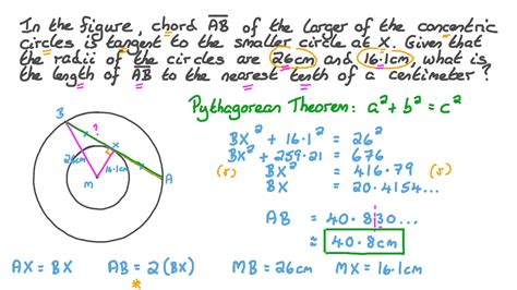 Question Video Finding The Length Of A Chord In A Circle Which Is A