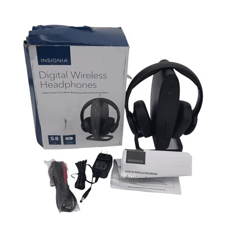 Open Box Insignia Ns Hawhp2 Rf Digital Wireless Over The Ear Headphones Black No5832