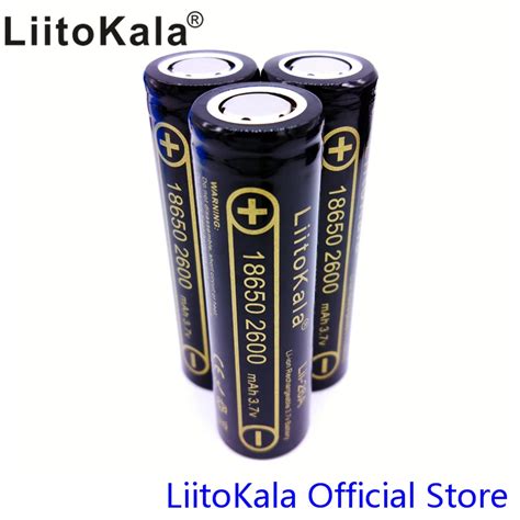 3pcs HK LiitoKala Lii 26A For 3 7V 18650 2600mAh For ICR18650 26JM Li