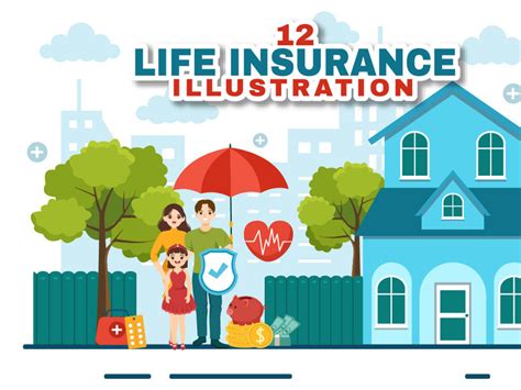 12 Life Insurance Vector Illustration by denayuneep ~ EpicPxls