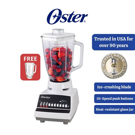 Oster Speed Blender With L Heat Resistant Glass Jar All Metal