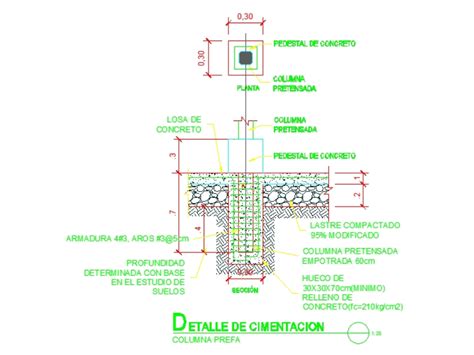 Cimentación para columna en AutoCAD Descargar CAD 112 76 KB Bibliocad