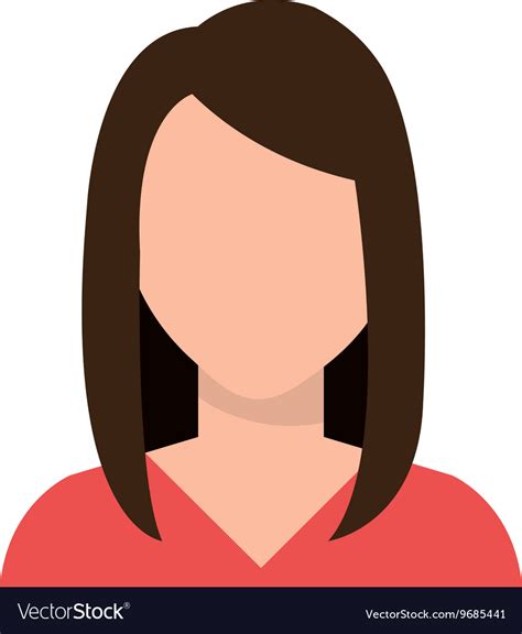 Young And Elegant Woman Avatar Profile Royalty Free Vector