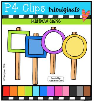 Rainbow Signs P Clips Trioriginals Digital Clip Art By P Clips