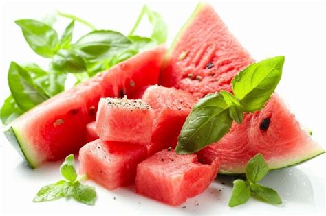 Premium Photo Ripe Watermelon And Juicy Piece On A White Background