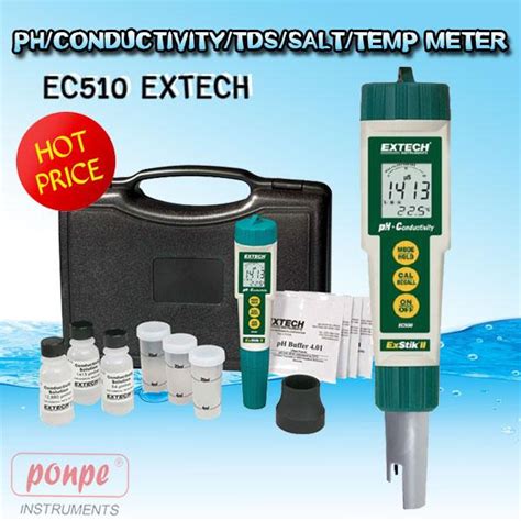 EC510 EXTECH Waterproof ExStik II PH Conductivity TDS Salt Temp Meter EC510