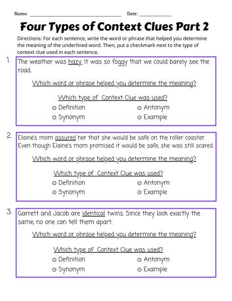 Types Of Context Clues To Define Vocabulary Words Part 2 Made By Teachers