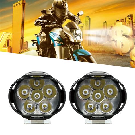 Super Bright LED Scooters Spotlight Universal 6 LED 1200LM Motorcycles