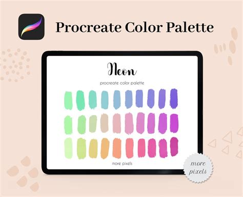 Neon Procreate Color Palette Hex Code Ipad Color Palette Swatches