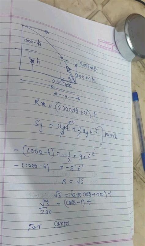 An Aircraft Is Flying Horizontally With A Constant Velocity 200 M S